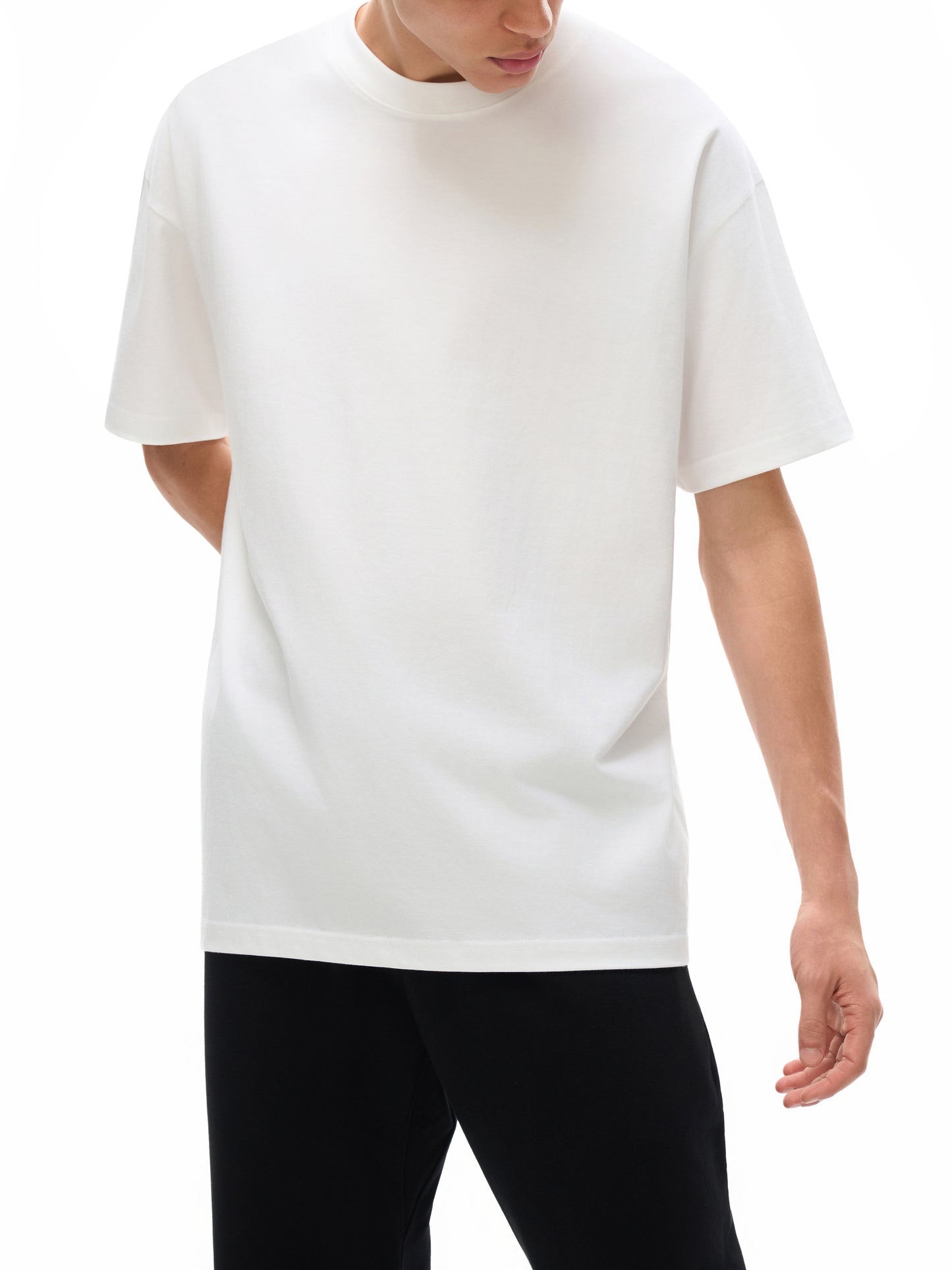Winnie Ama Unisex White Oversized Cotton T-Shirt (Opaque)
