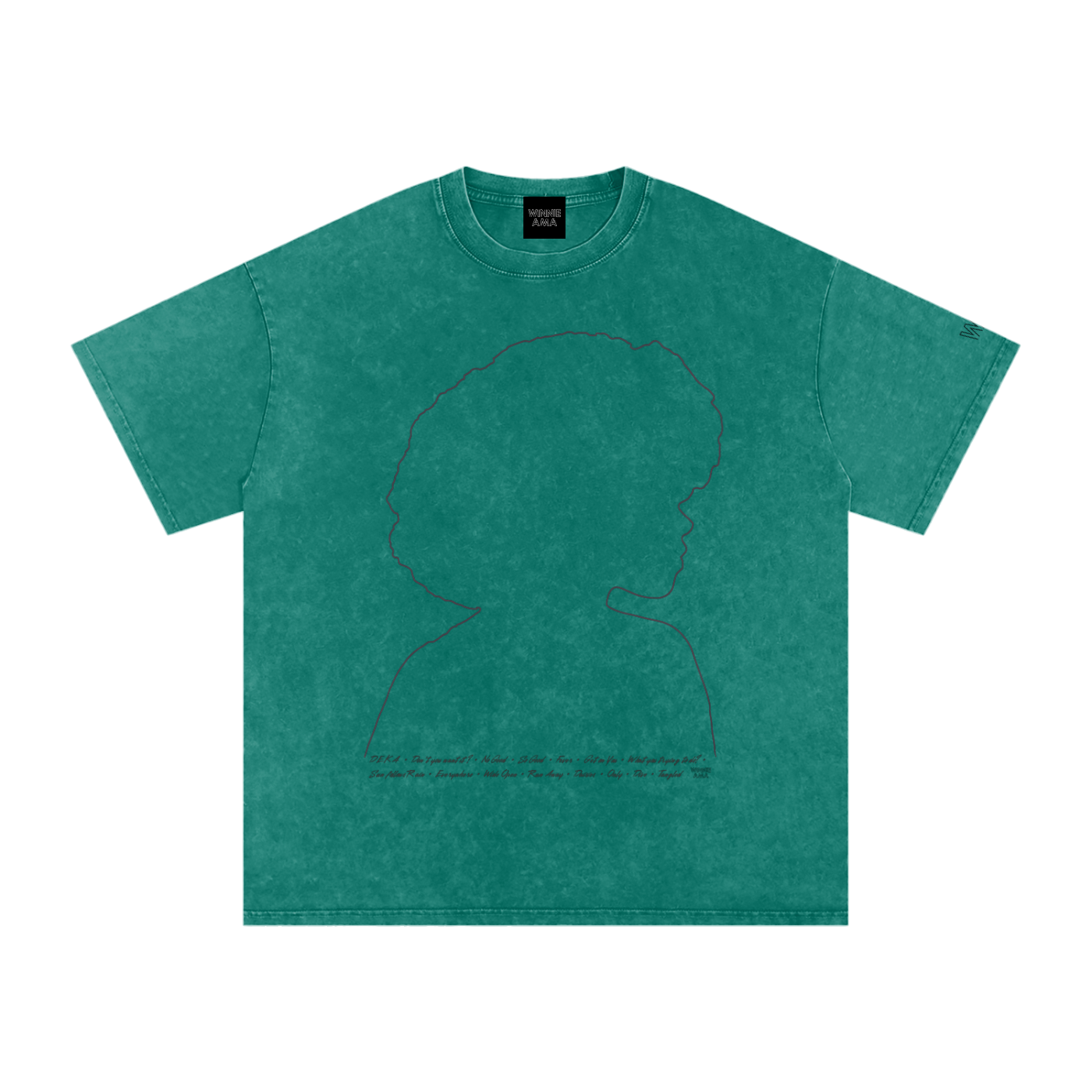 Winnie Ama - Front - Colour Snow Washed Oversized Cotton T-Shirt