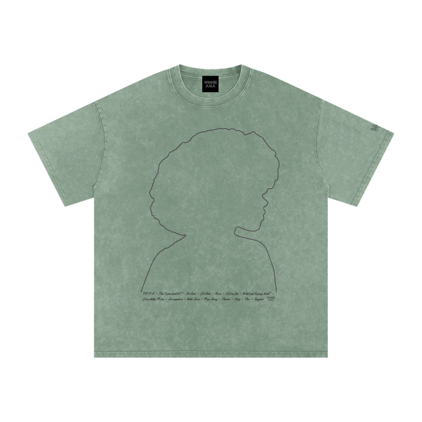 Winnie Ama - Front - Colour Snow Washed Oversized Cotton T-Shirt
