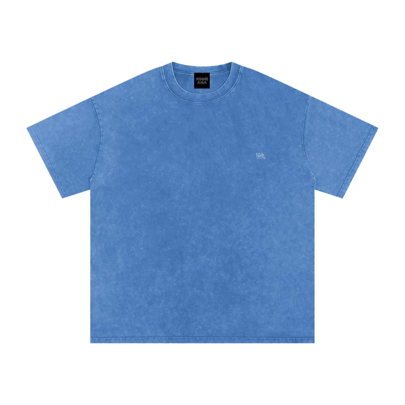 Winnie Ama - Back Design - Snow Washed Oversized Cotton T-Shirt