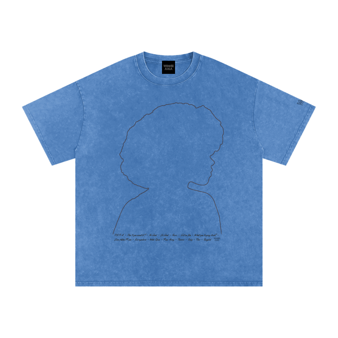 Winnie Ama - Front - Colour Snow Washed Oversized Cotton T-Shirt