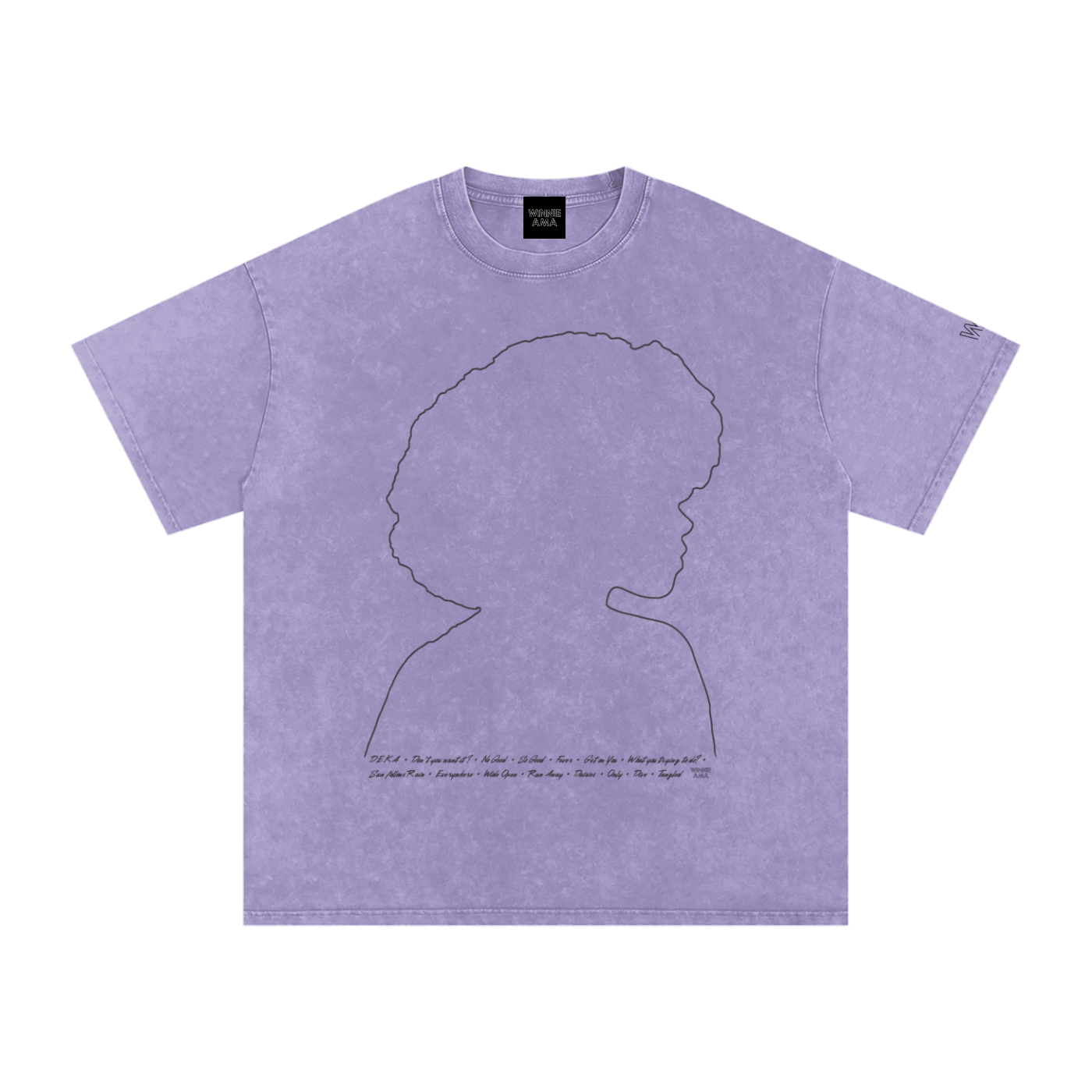 Winnie Ama - Front - Colour Snow Washed Oversized Cotton T-Shirt