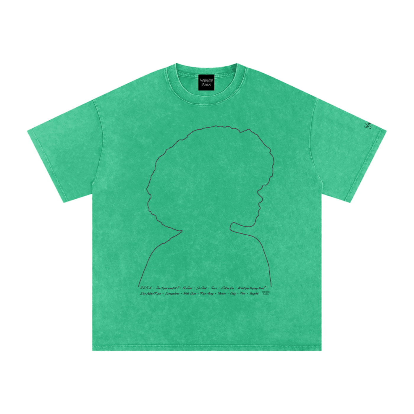 Winnie Ama - Front - Colour Snow Washed Oversized Cotton T-Shirt
