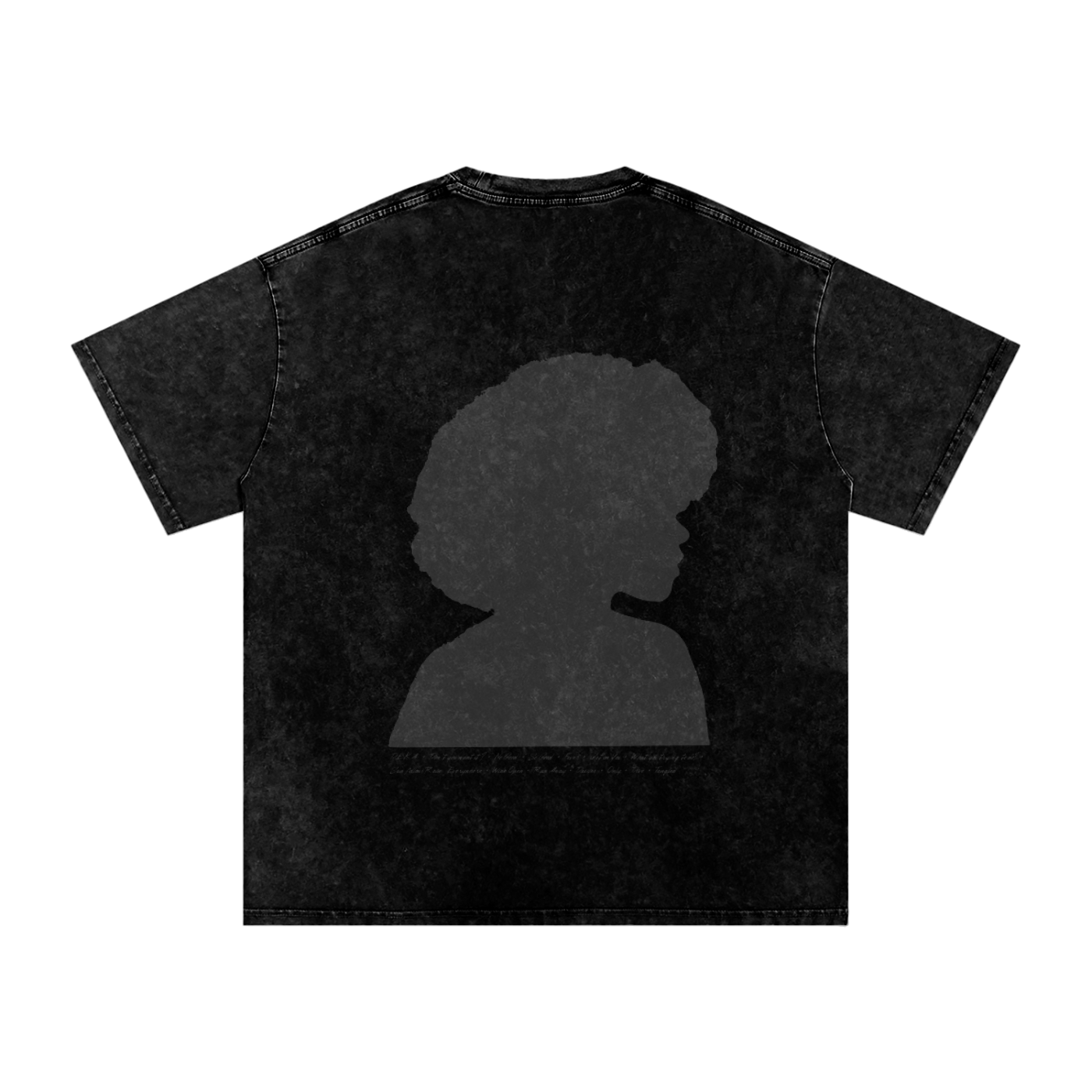 Winnie Ama Snow Washed Black Oversized Cotton T-Shirt